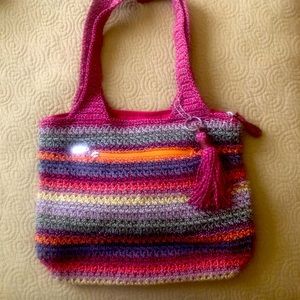 The Sak crochet style colorful purse
